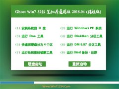 ϵͳGHOST WIN7 X32λ ʼǱͨðv2018.04(⼤)